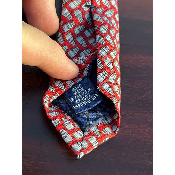 Vineyard Vines Vinson & Elkins Silk Necktie Pink Preppy Spring Wedding Guest - Picture 4 of 7